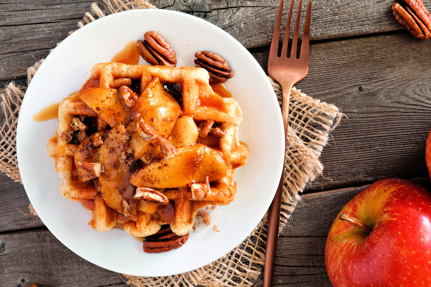 Apple Cinnamon Protein Waffles featured image