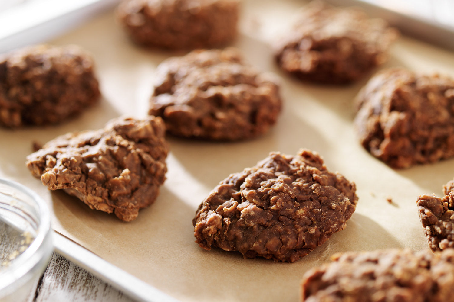 No Bake Chocolate Peanut Butter Protein Cookies featured image
